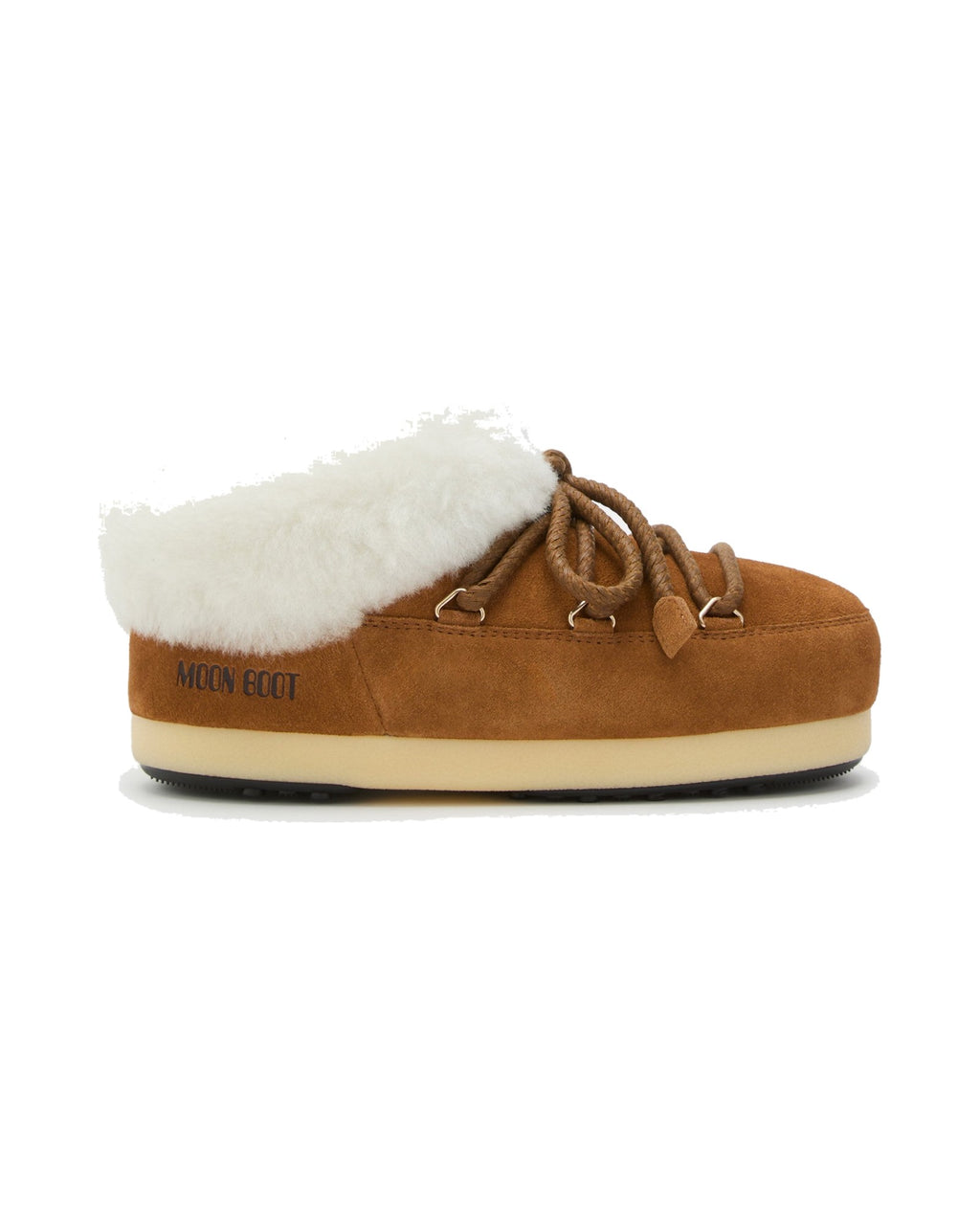 Zoccolo in scamosciato Moon Boot EVX Suede Mules, colore Cognac/Naturale, vista principale