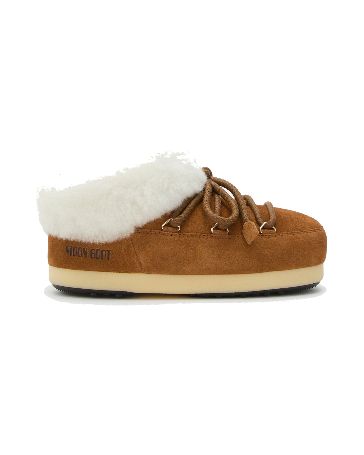 Zoccolo in scamosciato Moon Boot EVX Suede Mules, colore Cognac/Naturale, vista principale