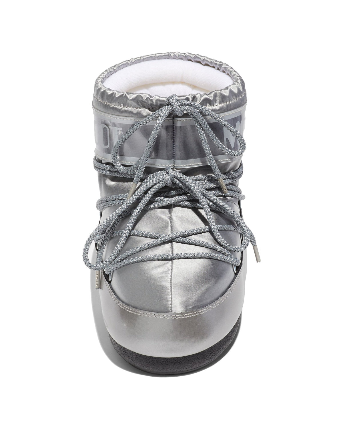 Doposci basso in raso lucido Moon Boot Icon Low Glance, colore Argento, immagine 3 di 3