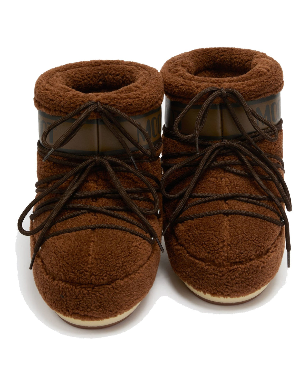 Doposci basso in pile Moon Boot Icon Low Fleece, colore Marrone, immagine 4 di 5