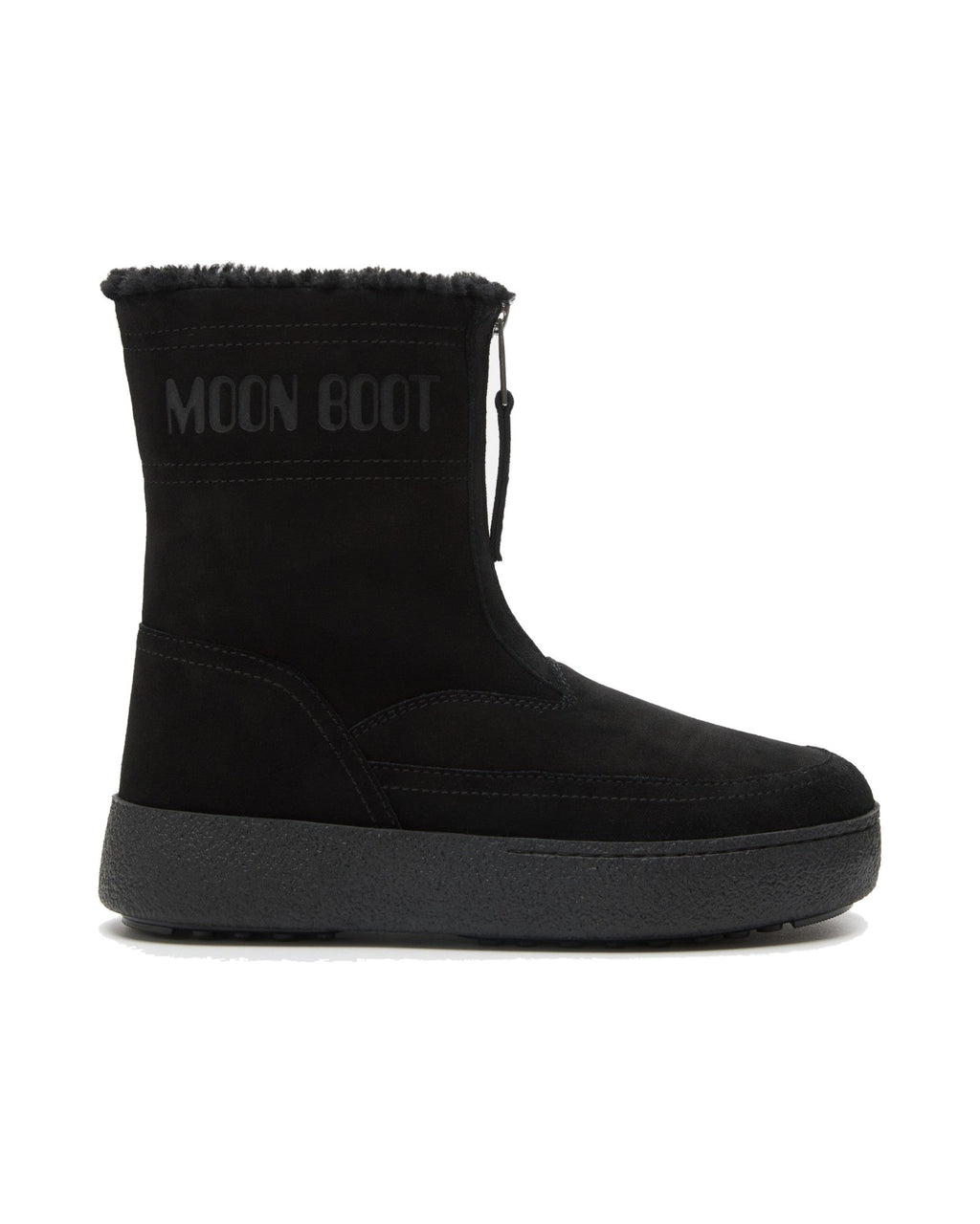 Stivale in scamosciato con zip Moon Boot Ltrack Lara, colore Nero, vista principale