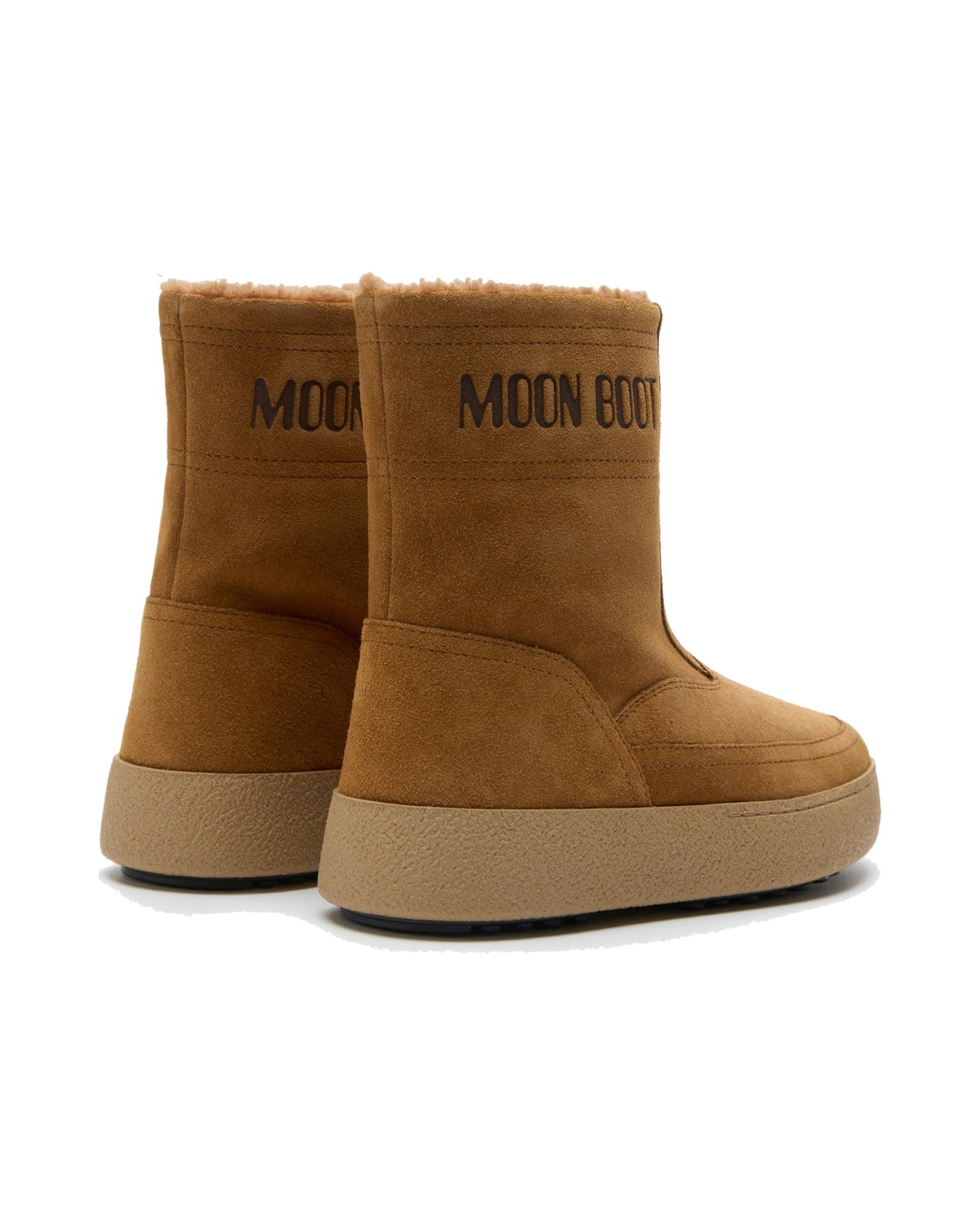 Stivale in scamosciato con zip Moon Boot Ltrack Lara, colore Cognac, immagine 2 di 4