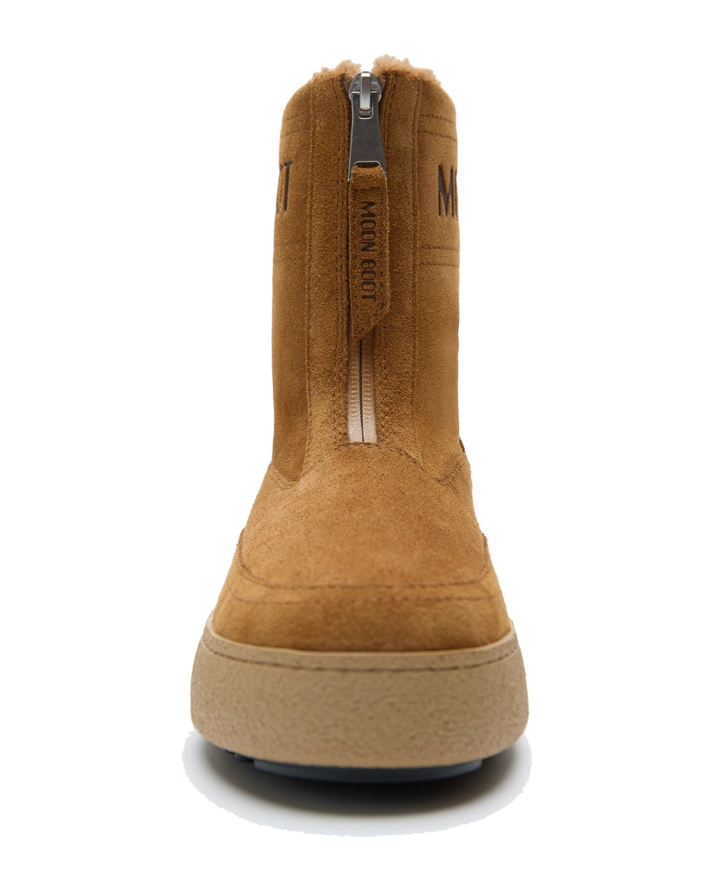 Stivale in scamosciato con zip Moon Boot Ltrack Lara, colore Cognac, immagine 3 di 4