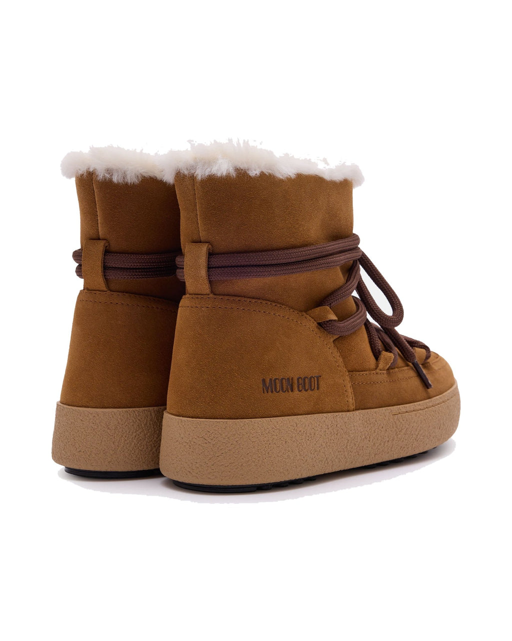 Stivale in scamosciato Moon Boot Ltrack Sofia, colore Cognac, immagine 2 di 4