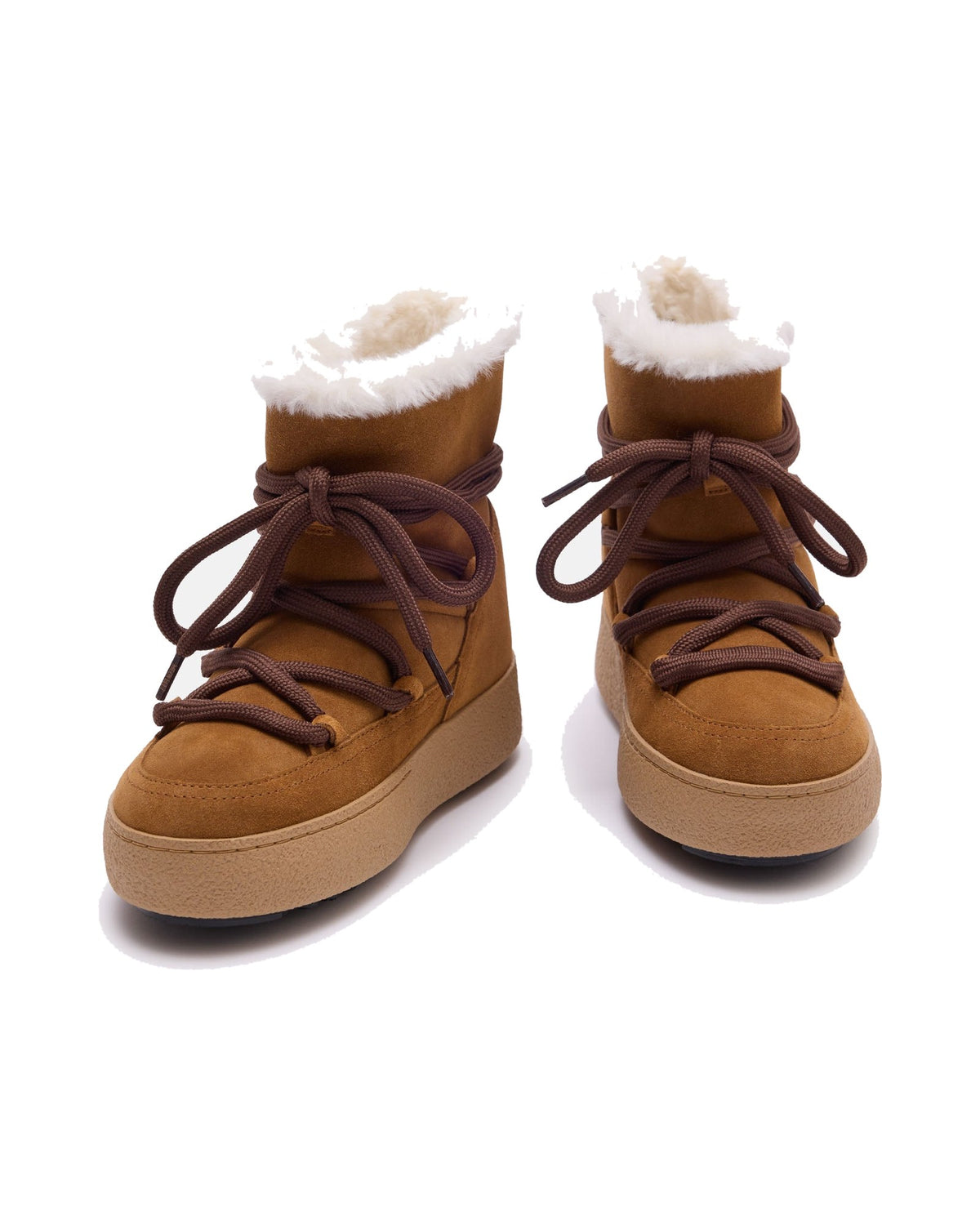 Stivale in scamosciato Moon Boot Ltrack Sofia, colore Cognac, immagine 4 di 4
