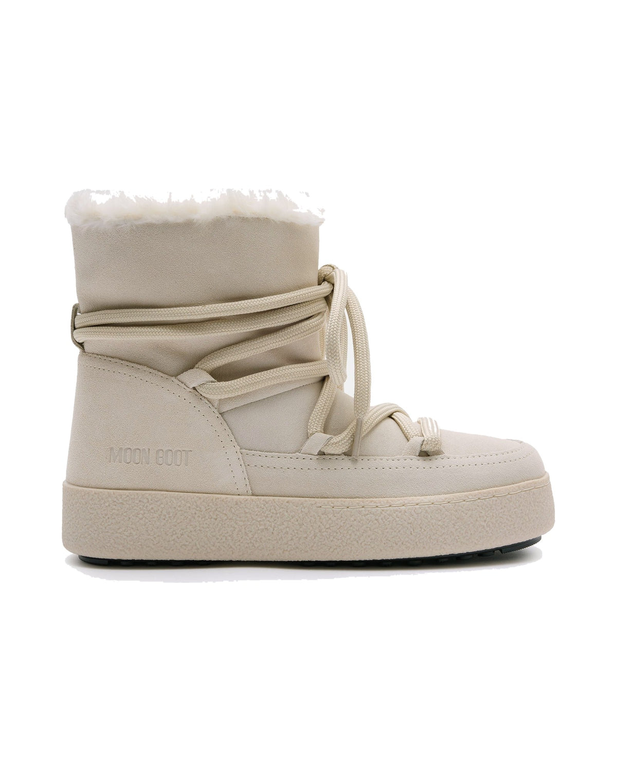 Stivale in scamosciato Moon Boot Ltrack Sofia, colore Ghiaccio (panna), vista principale