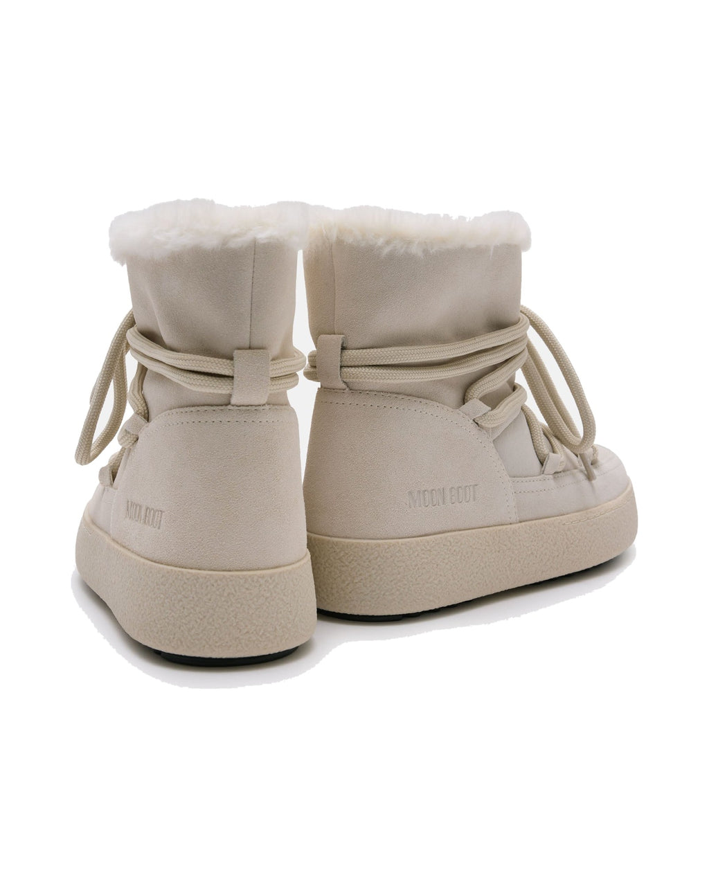 Stivale in scamosciato Moon Boot Ltrack Sofia, colore Ghiaccio (panna), immagine 4 di 5