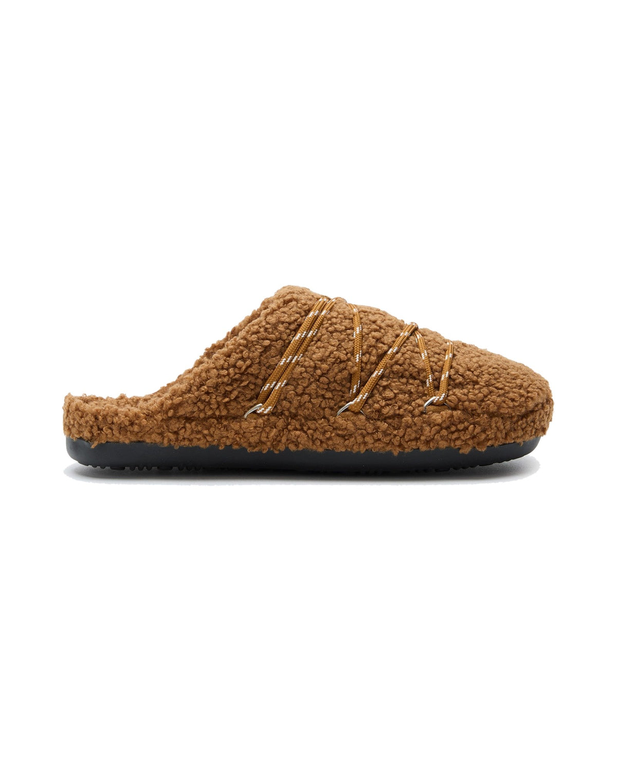 Pantofola in tessuto teddy Moon Boot Teddy Slipper, colore Cognac, vista principale