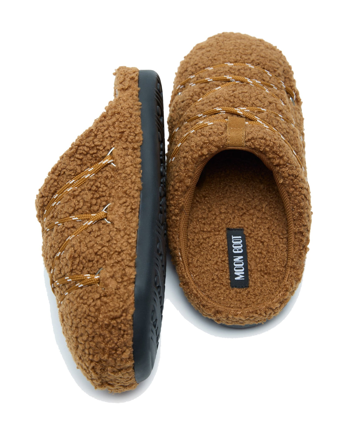 Pantofola in tessuto teddy Moon Boot Teddy Slipper, colore Cognac, immagine 4 di 4