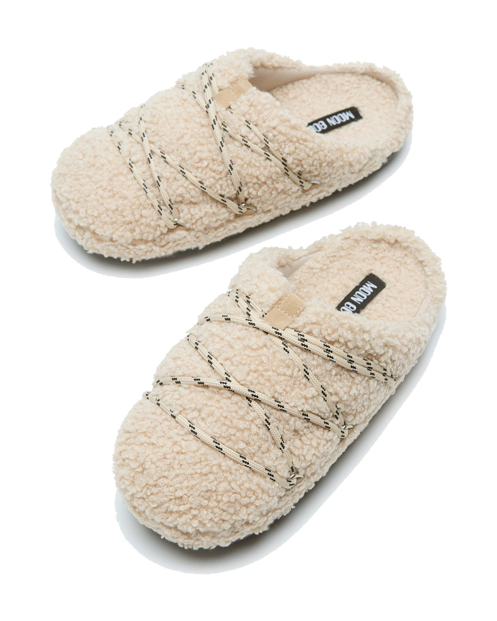 Pantofola in tessuto teddy Moon Boot Teddy Slipper, colore Sabbia, immagine 4 di 4