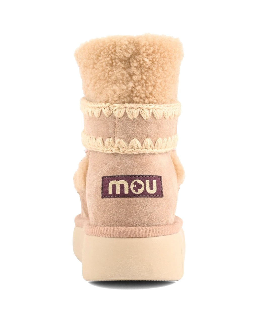 Stivaletto Mou Bounce Boot Curly Sheepskin in montone riccio, colore Camel, immagine 4 di 5