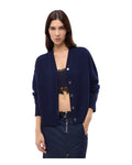 Pinko cardigan in lana e cashmere, colore blu navy, vista principale