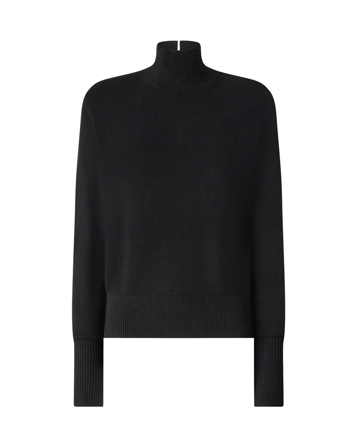 Pinko maglia dolcevita in lana e cashmere, colore nero, immagine 5 di 6