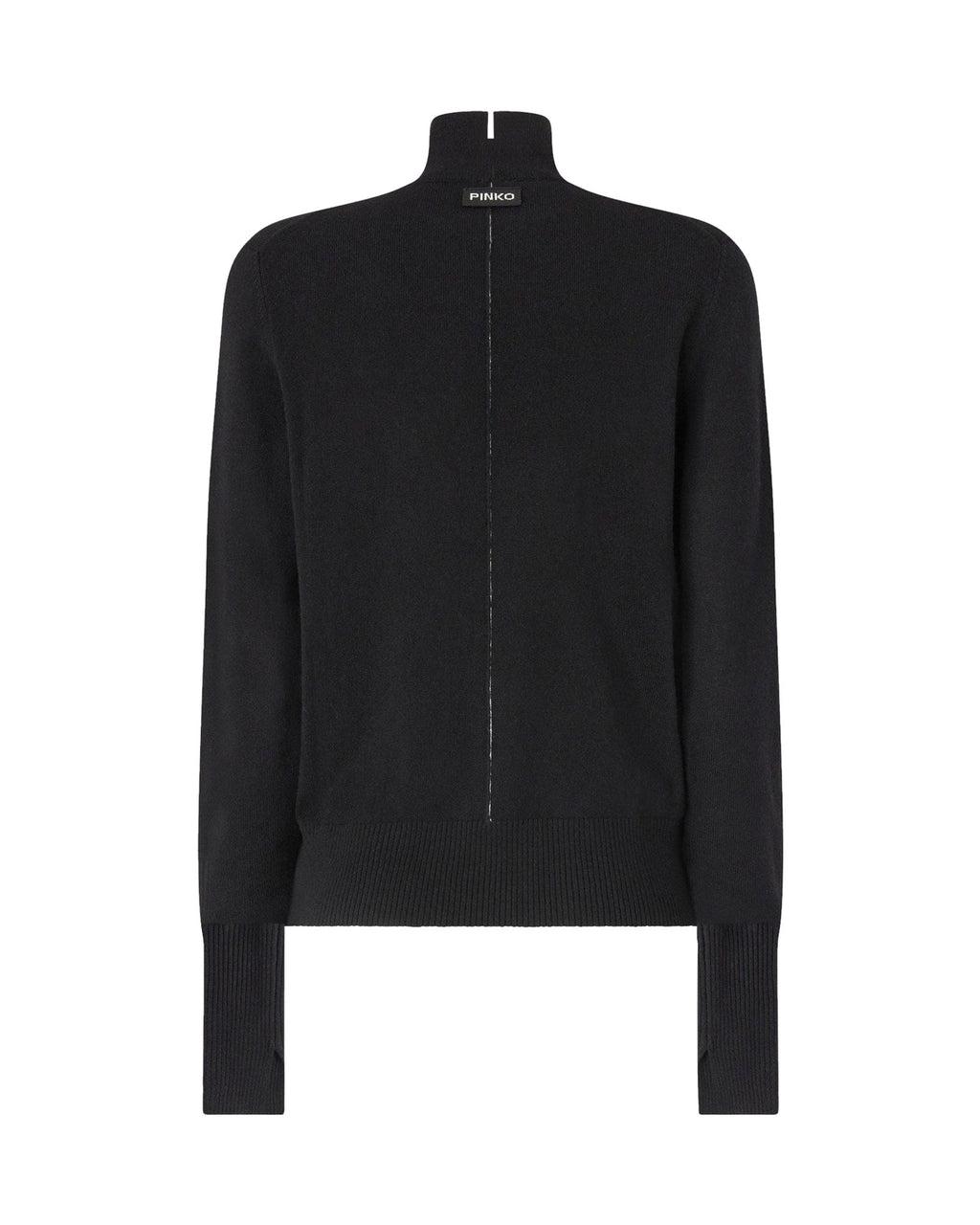 Pinko maglia dolcevita in lana e cashmere, colore nero, immagine 6 di 6