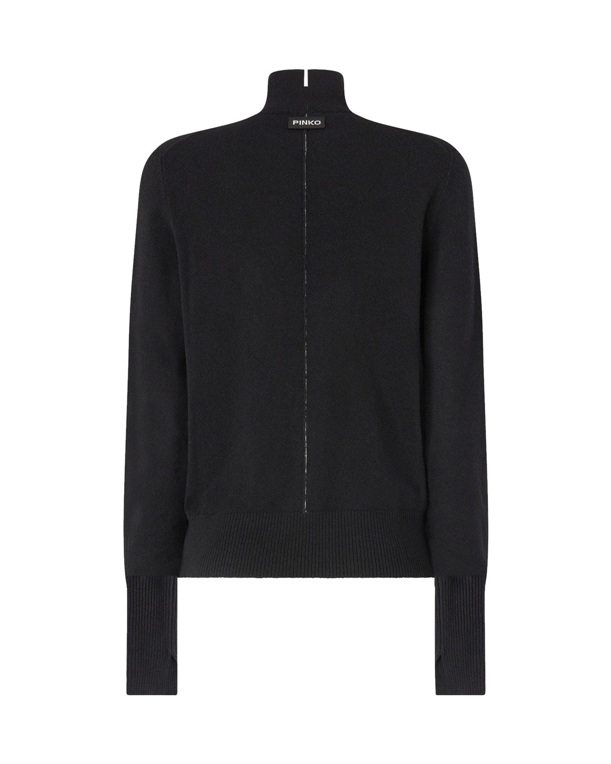 Pinko maglia dolcevita in lana e cashmere, colore nero, immagine 6 di 6