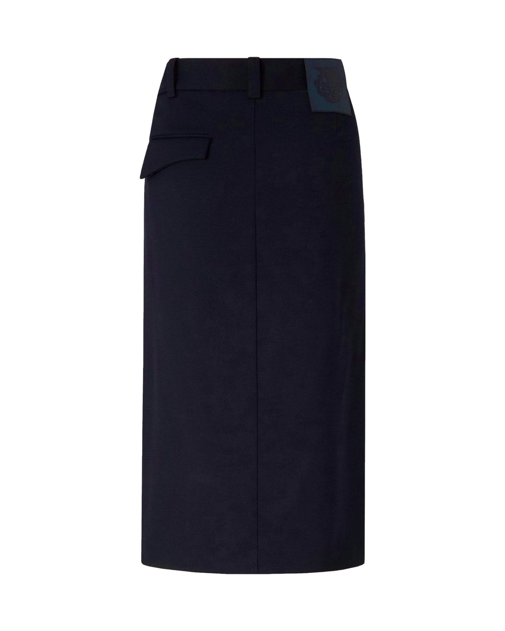 Pinko gonna longuette a portafoglio in misto lana, colore blu navy, immagine 6 di 6