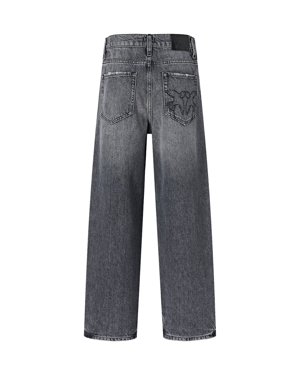 Pinko jeans balloon in denim, colore grigio, immagine 6 di 6