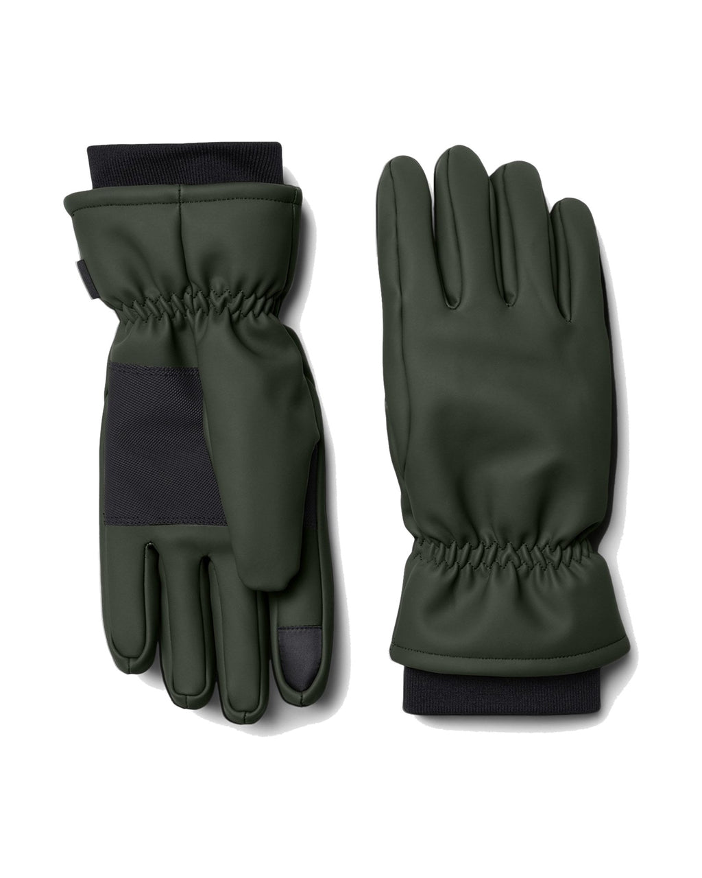 Rains Insulated Gloves, guanti imbottiti, colore verde, foto del solo prodotto
