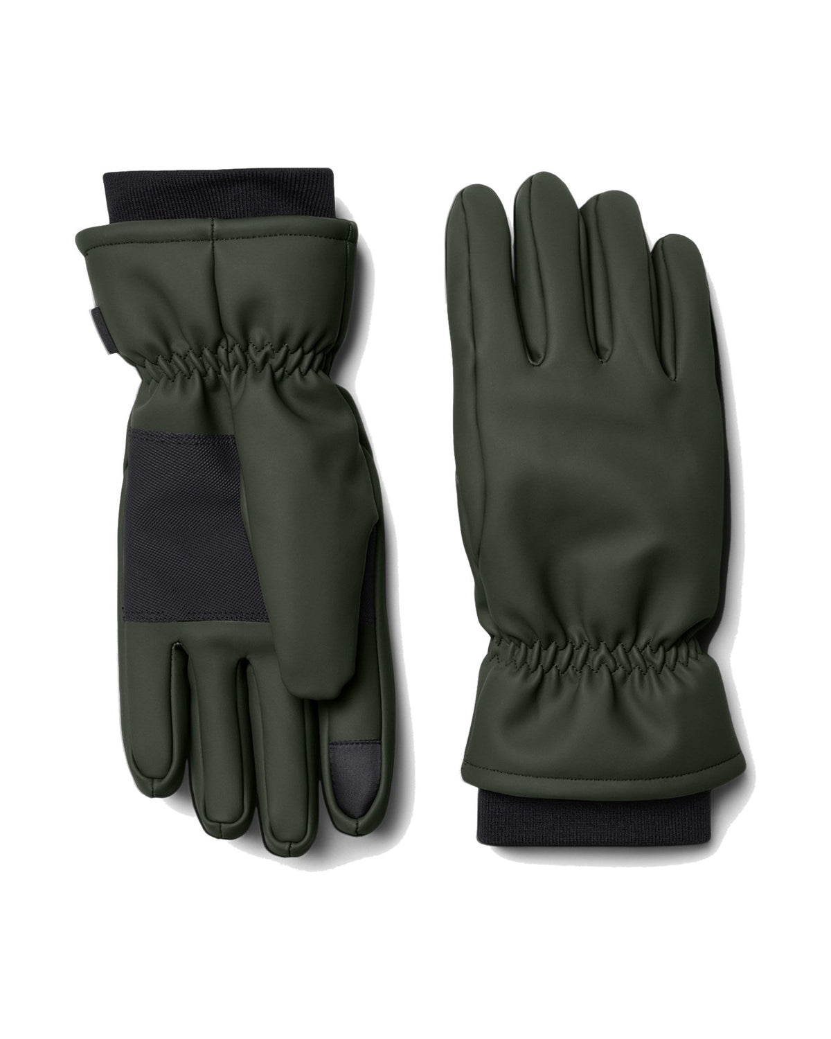 Rains Insulated Gloves, guanti imbottiti, colore verde, foto del solo prodotto