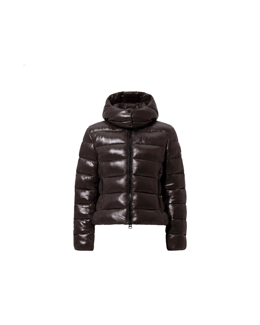 Giacca imbottita slim con cappuccio Save The Duck Cosmary, colore Marrone nero (Brown Black), immagine 3 di 6