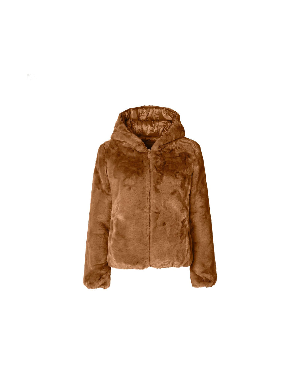 Giacca reversibile con cappuccio Save The Duck Laila, colore Marrone nocciola (Noisette Brown), immagine 3 di 6