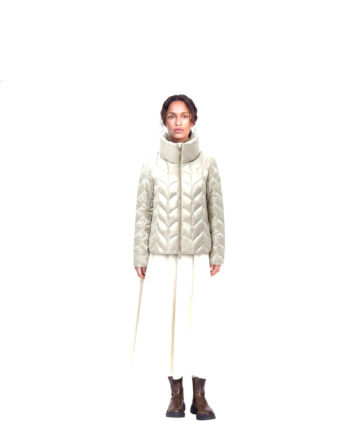 Giacca imbottita trapuntata Save The Duck Lorette, colore Beige sabbia (Shore Beige), vista principale