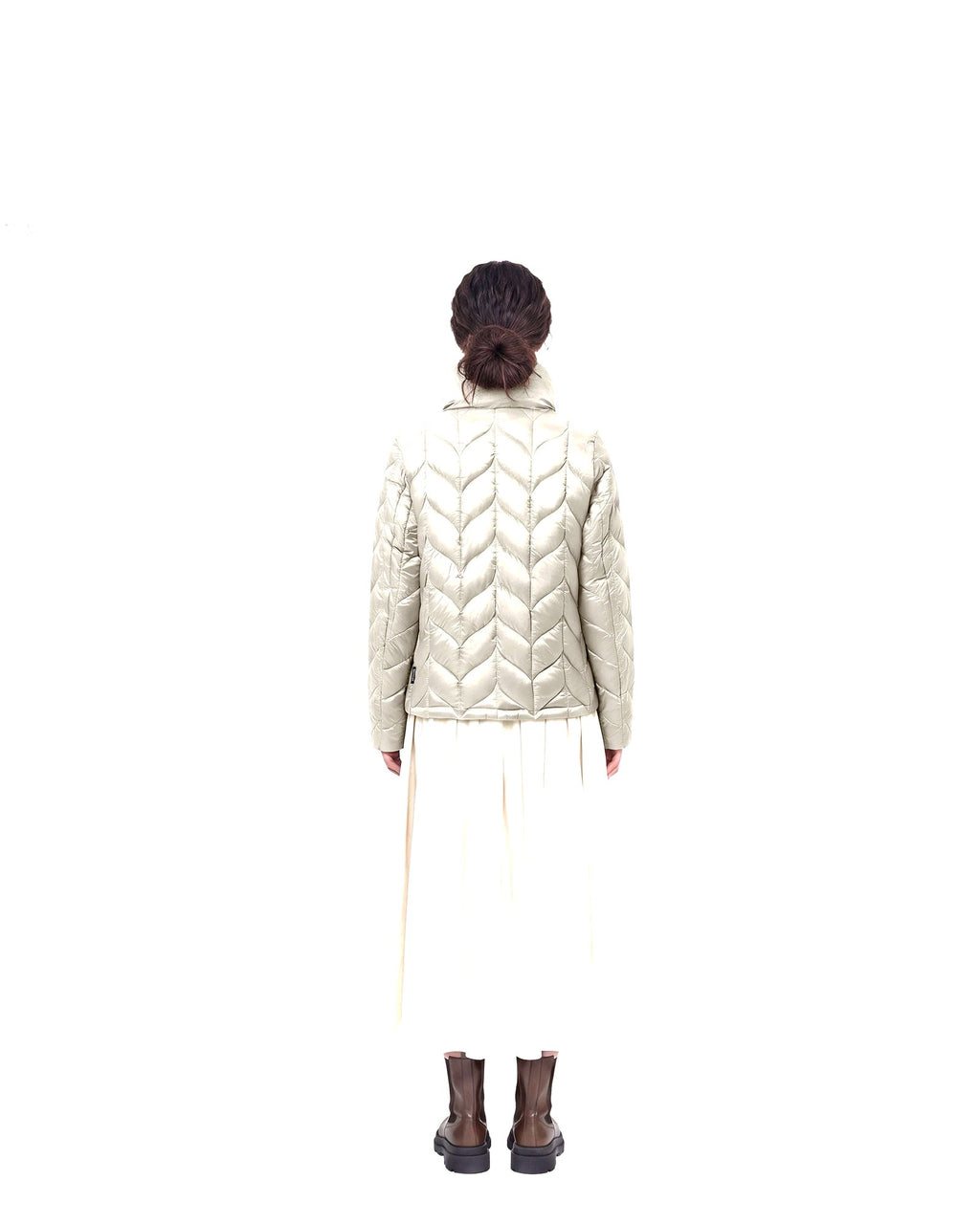 Giacca imbottita trapuntata Save The Duck Lorette, colore Beige sabbia (Shore Beige), immagine 2 di 6