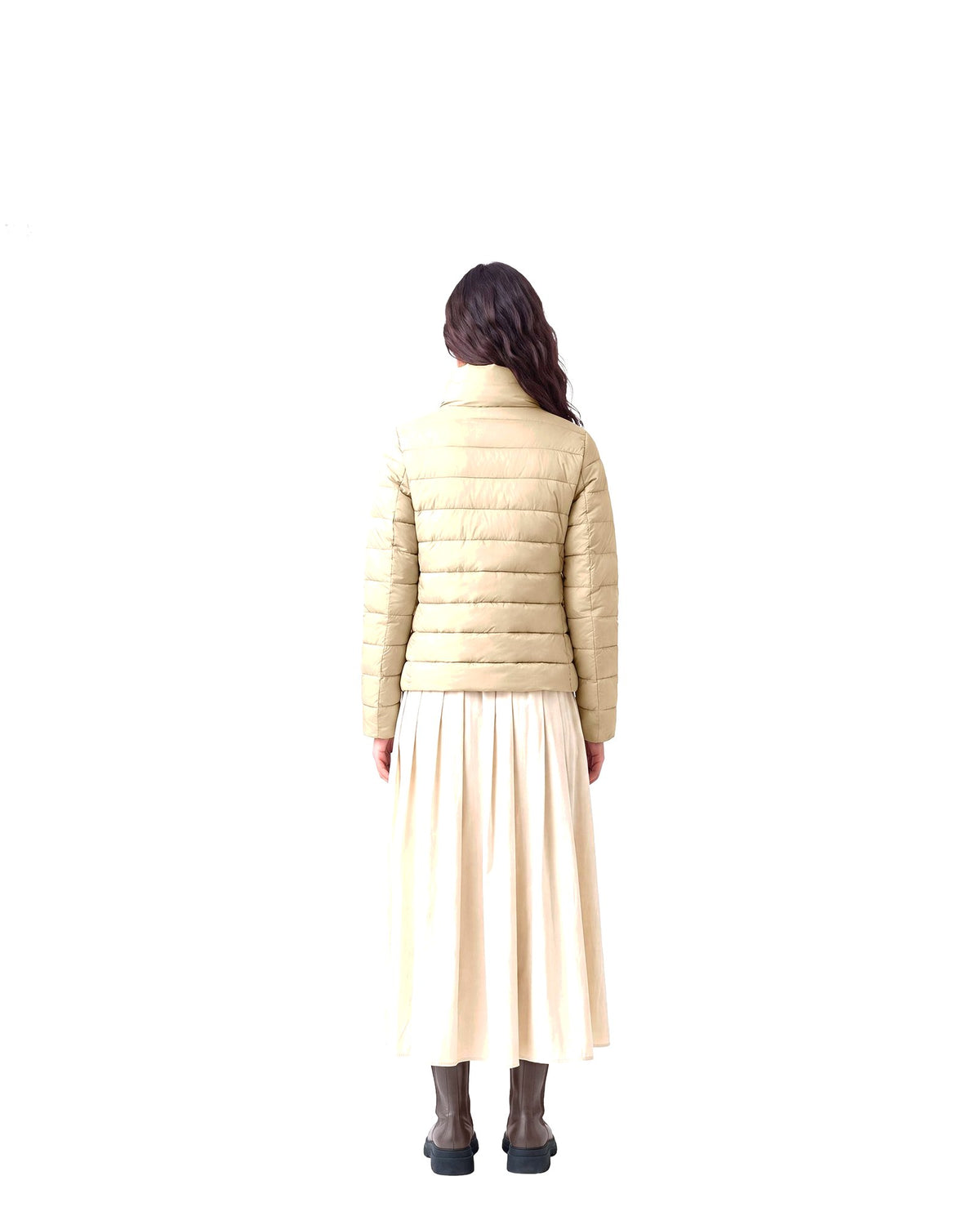 Save The Duck Susy, giacca imbottita corta, colore beige pietra (Stone Beige), immagine 2 di 6