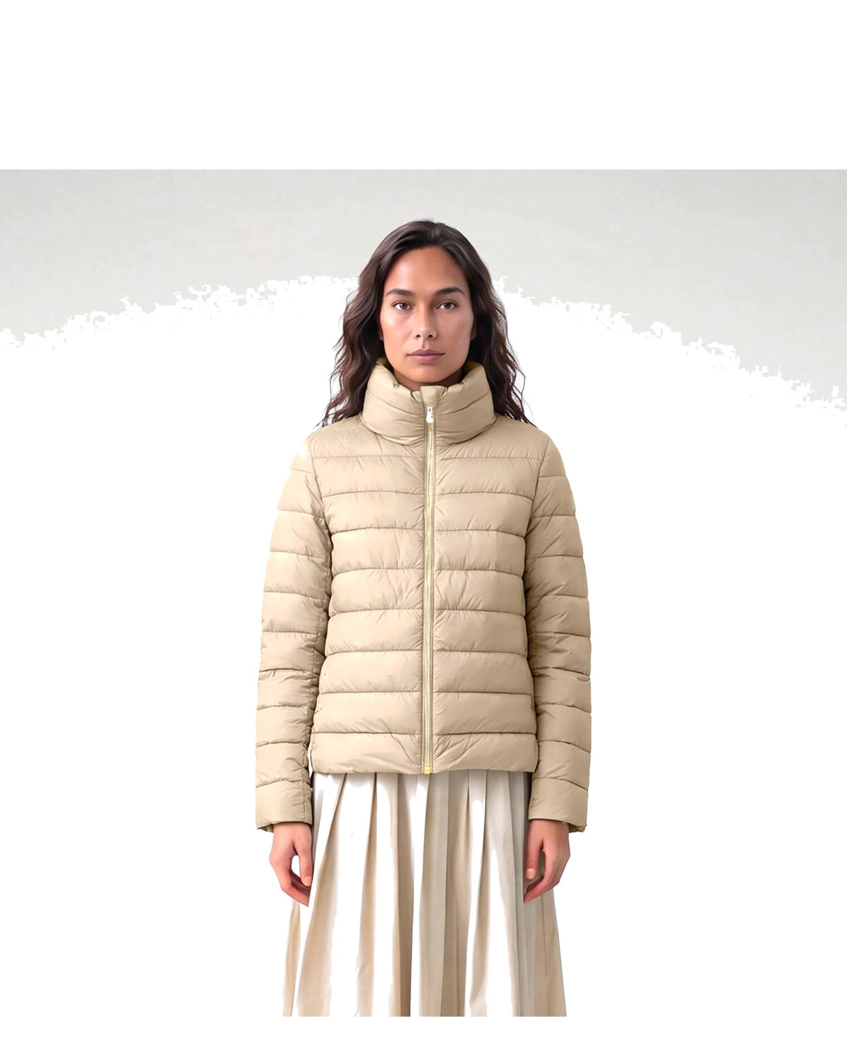 Save The Duck Susy, giacca imbottita corta, colore beige pietra (Stone Beige), immagine 5 di 6