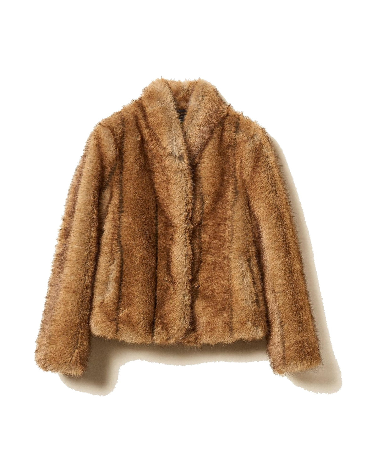 Twinset Milano giacca effetto teddy in poliestere, colore Natural Beige Oak, immagine 7 di 7