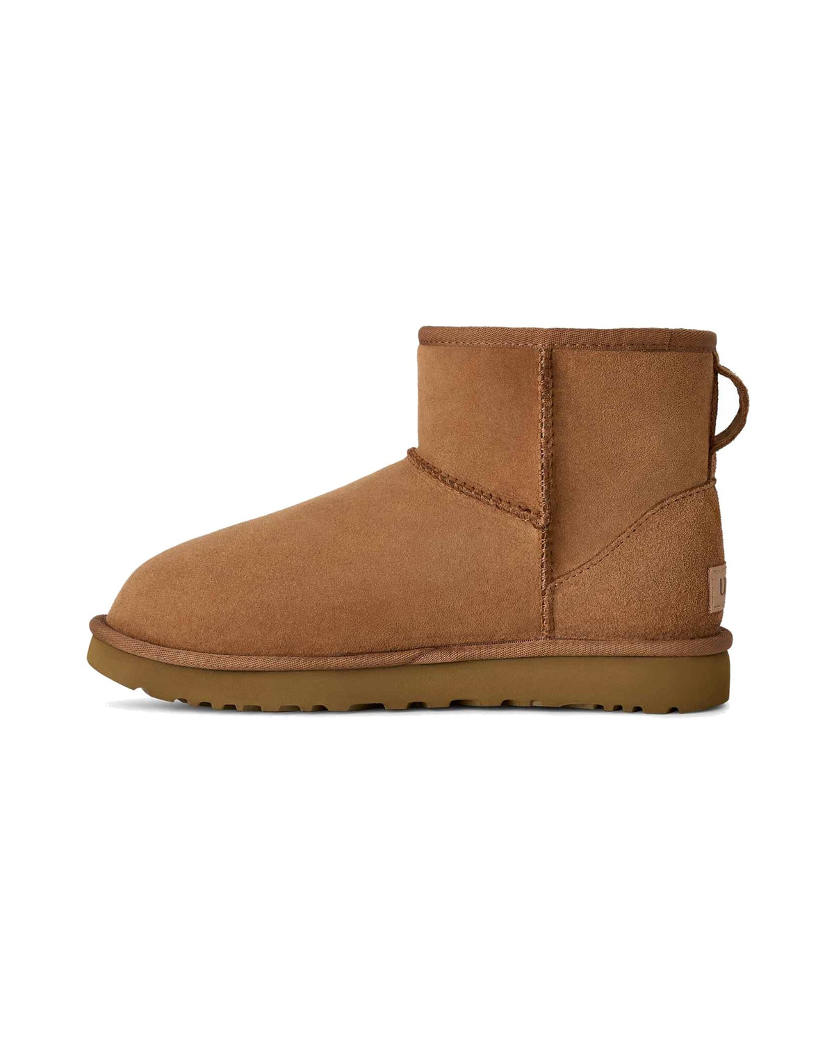 Stivaletto UGG Classic Mini II in pelle scamosciata, colore Chestnut, immagine 3 di 8