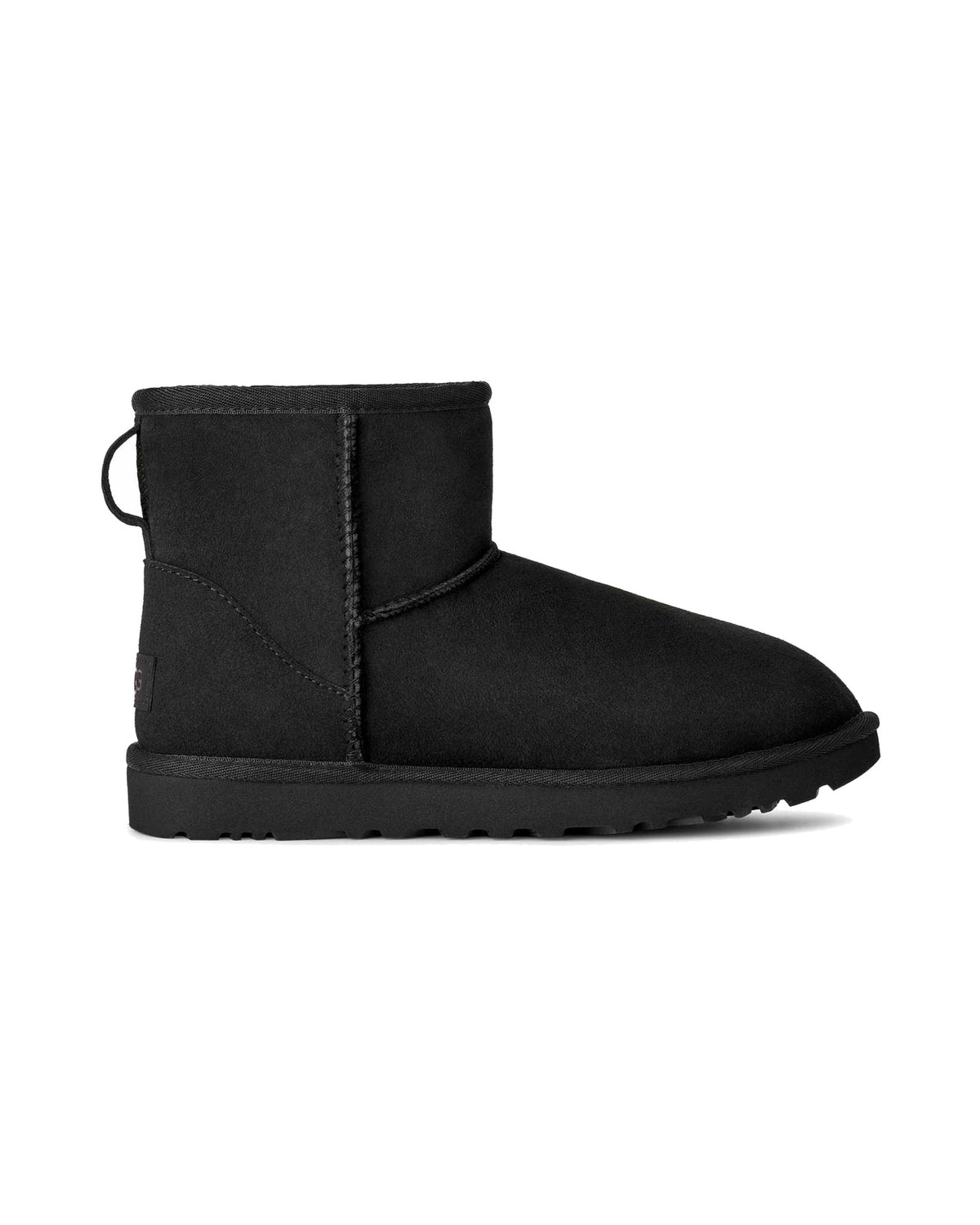 Stivaletto UGG Classic Mini II in pelle scamosciata, colore Nero, vista principale