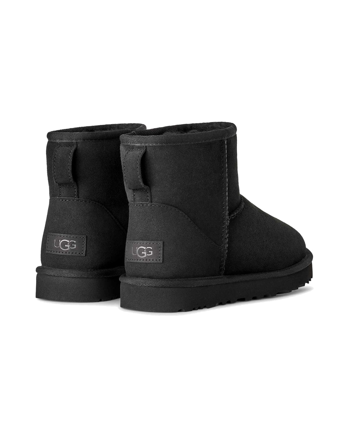 Stivaletto UGG Classic Mini II in pelle scamosciata, colore Nero, immagine 4 di 7