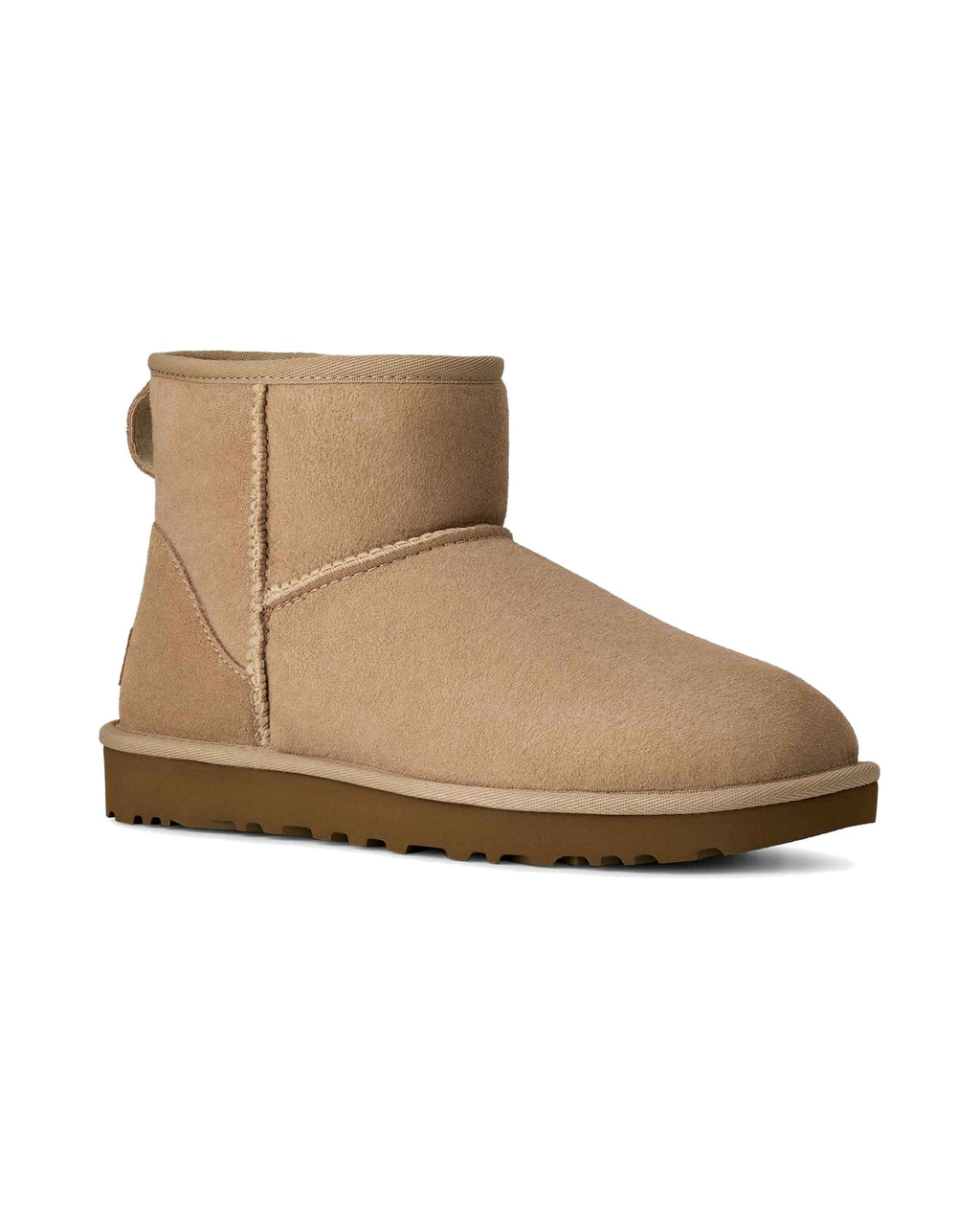 Stivaletto UGG Classic Mini II in pelle scamosciata, colore Sand, immagine 2 di 7