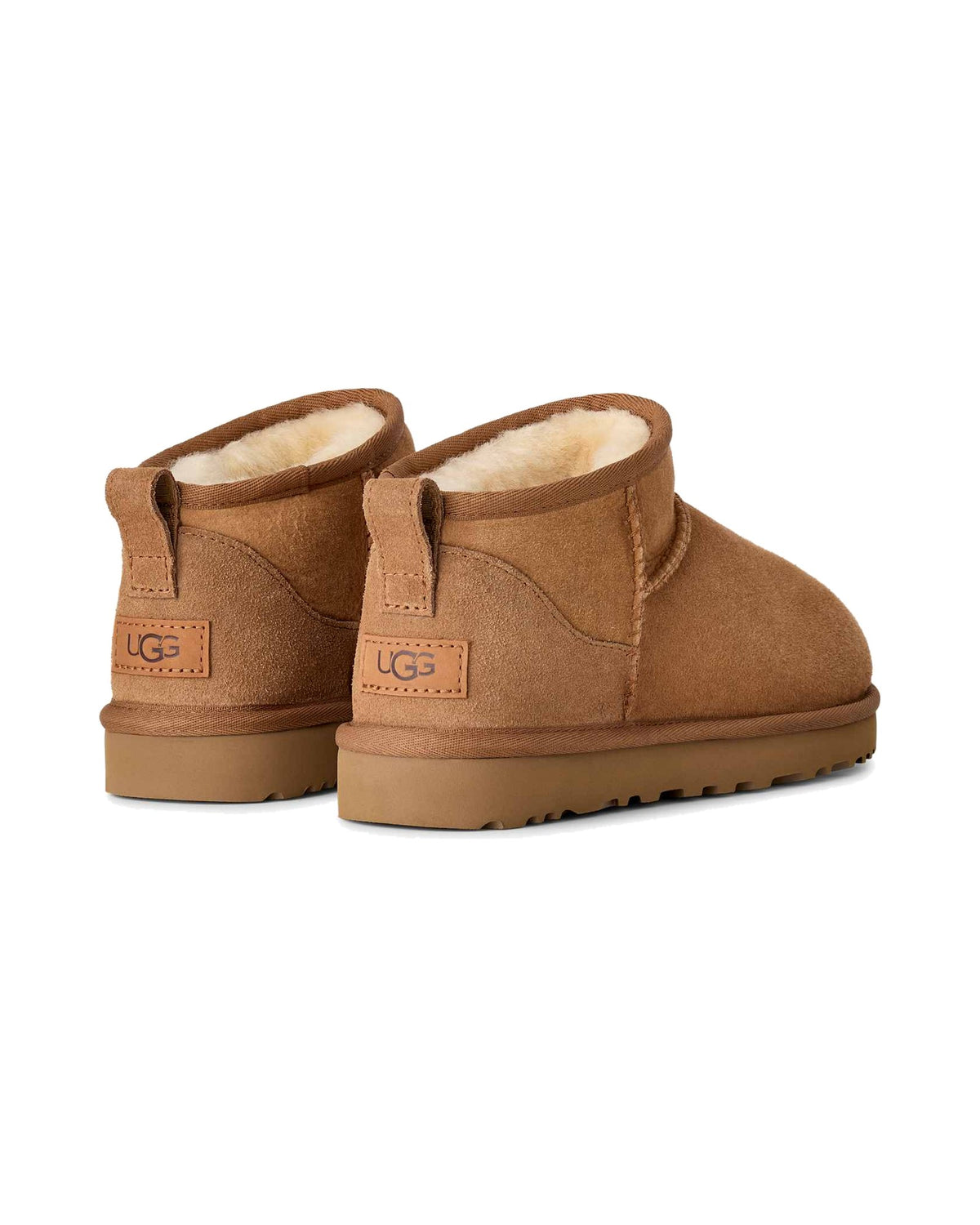Stivaletto basso UGG Classic Ultra Mini in pelle scamosciata, colore Chestnut, immagine 4 di 8