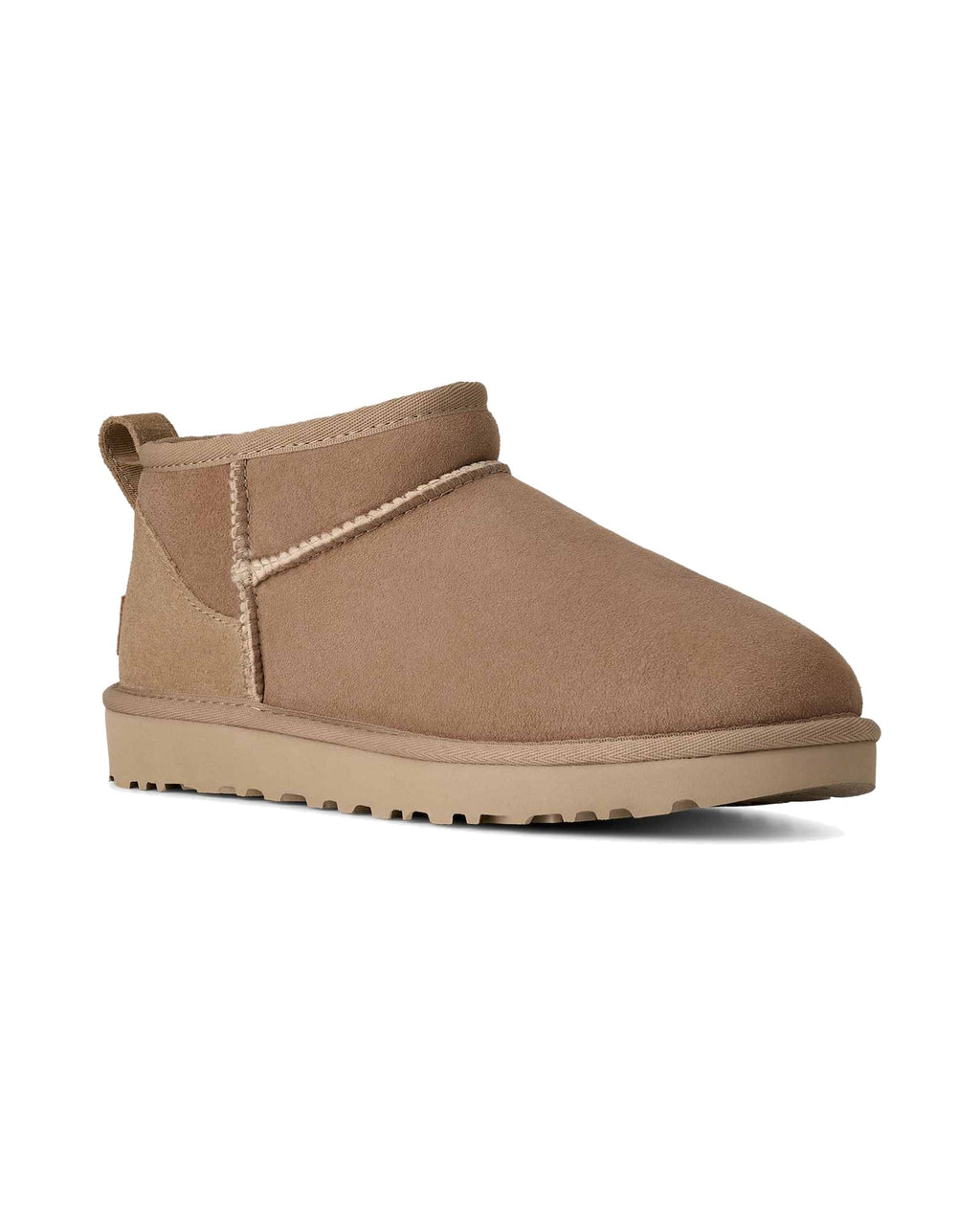 Stivaletto basso UGG Classic Ultra Mini in pelle scamosciata, colore Sand, immagine 2 di 7