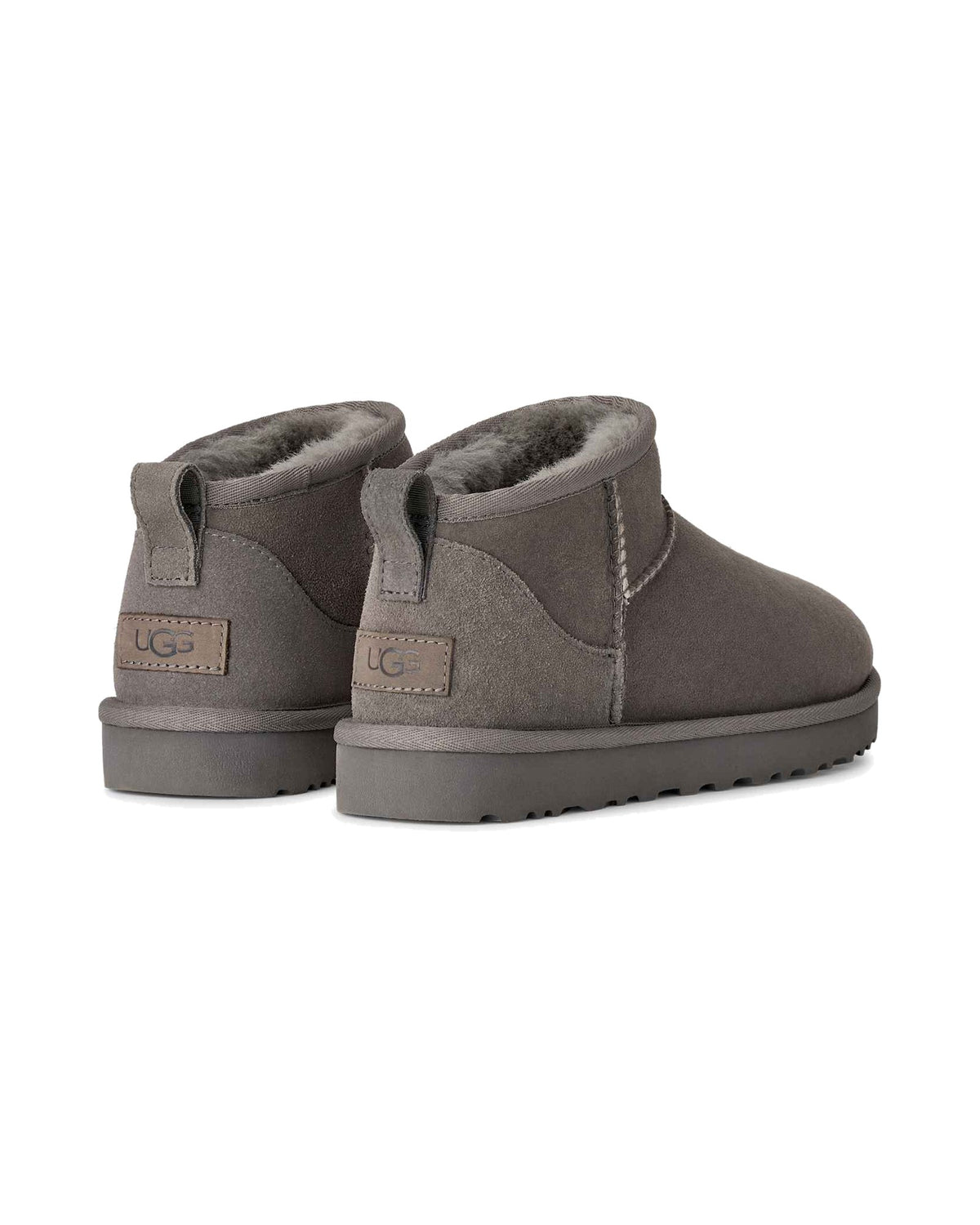 Stivaletto basso UGG Classic Ultra Mini in pelle scamosciata, colore Grey, immagine 4 di 7