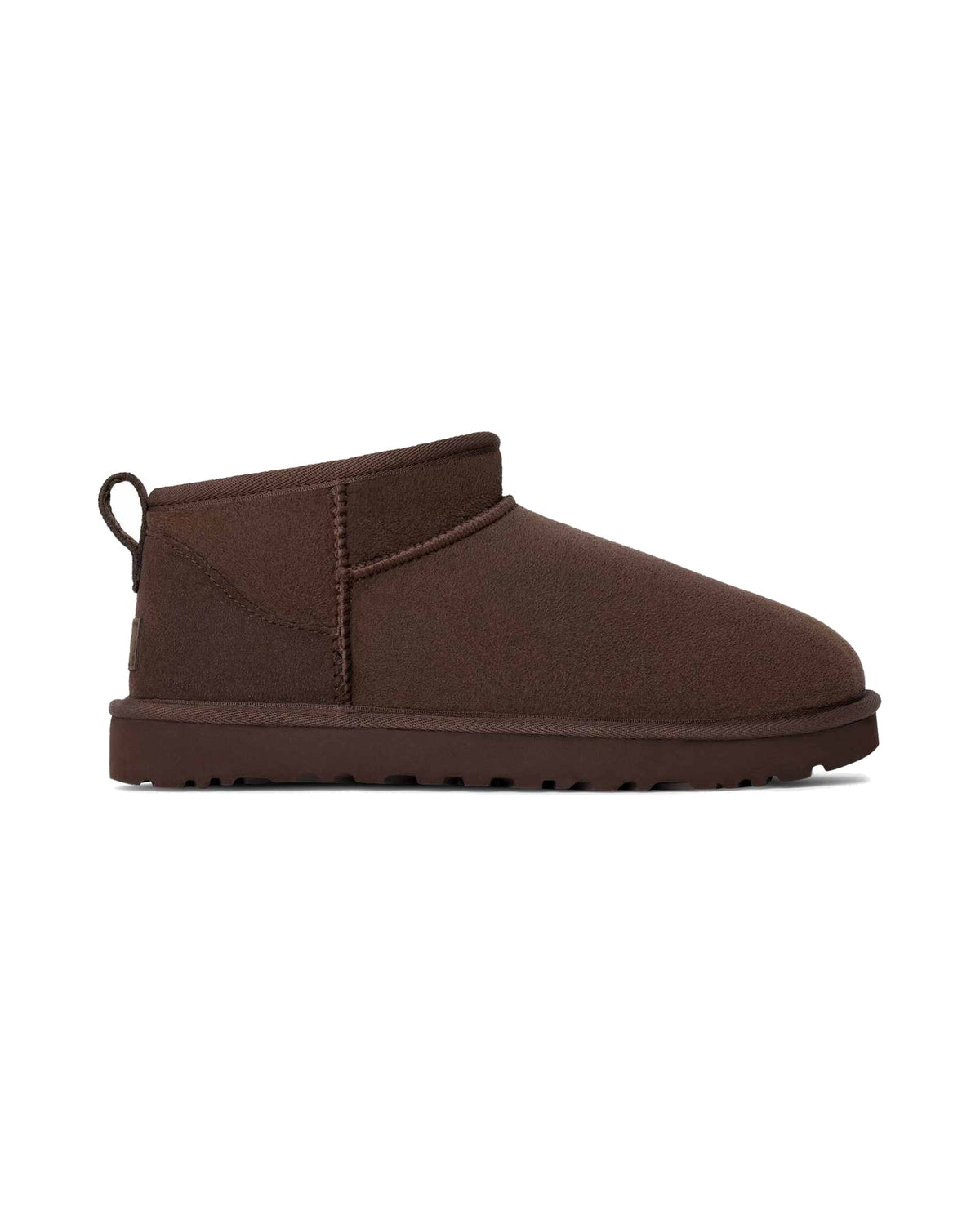 Stivaletto basso UGG Classic Ultra Mini in pelle scamosciata, colore Burnt Cedar, vista principale