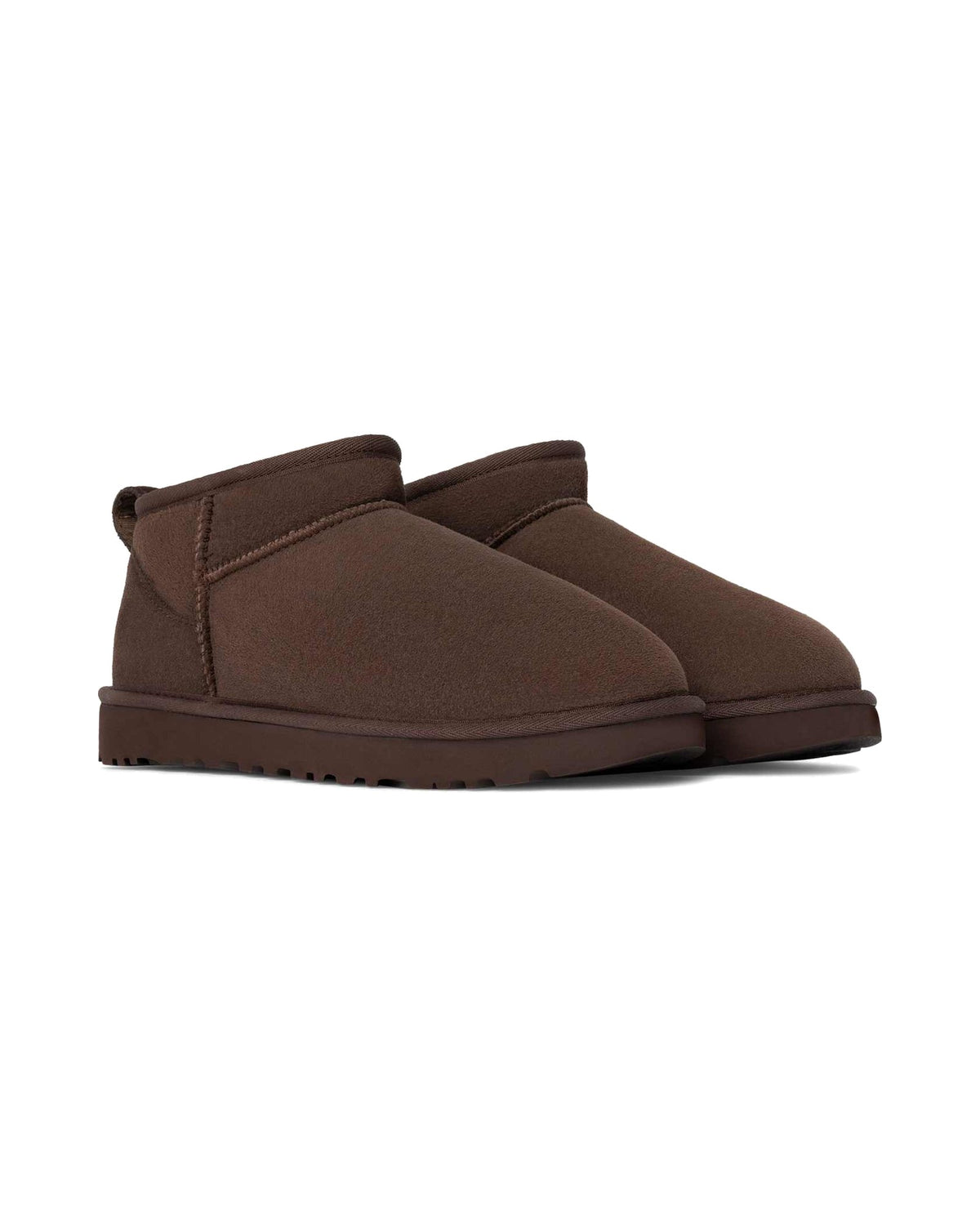Stivaletto basso UGG Classic Ultra Mini in pelle scamosciata, colore Burnt Cedar, immagine 2 di 6