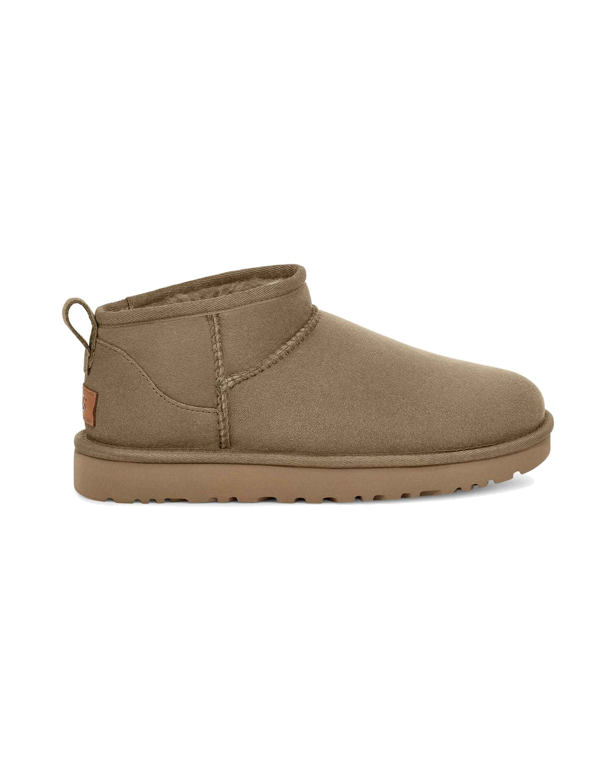 Stivaletto basso UGG Classic Ultra Mini in pelle scamosciata, colore Antilope, vista principale