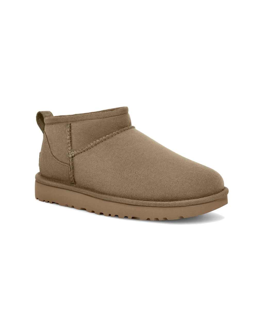 Stivaletto basso UGG Classic Ultra Mini in pelle scamosciata, colore Antilope, immagine 2 di 6