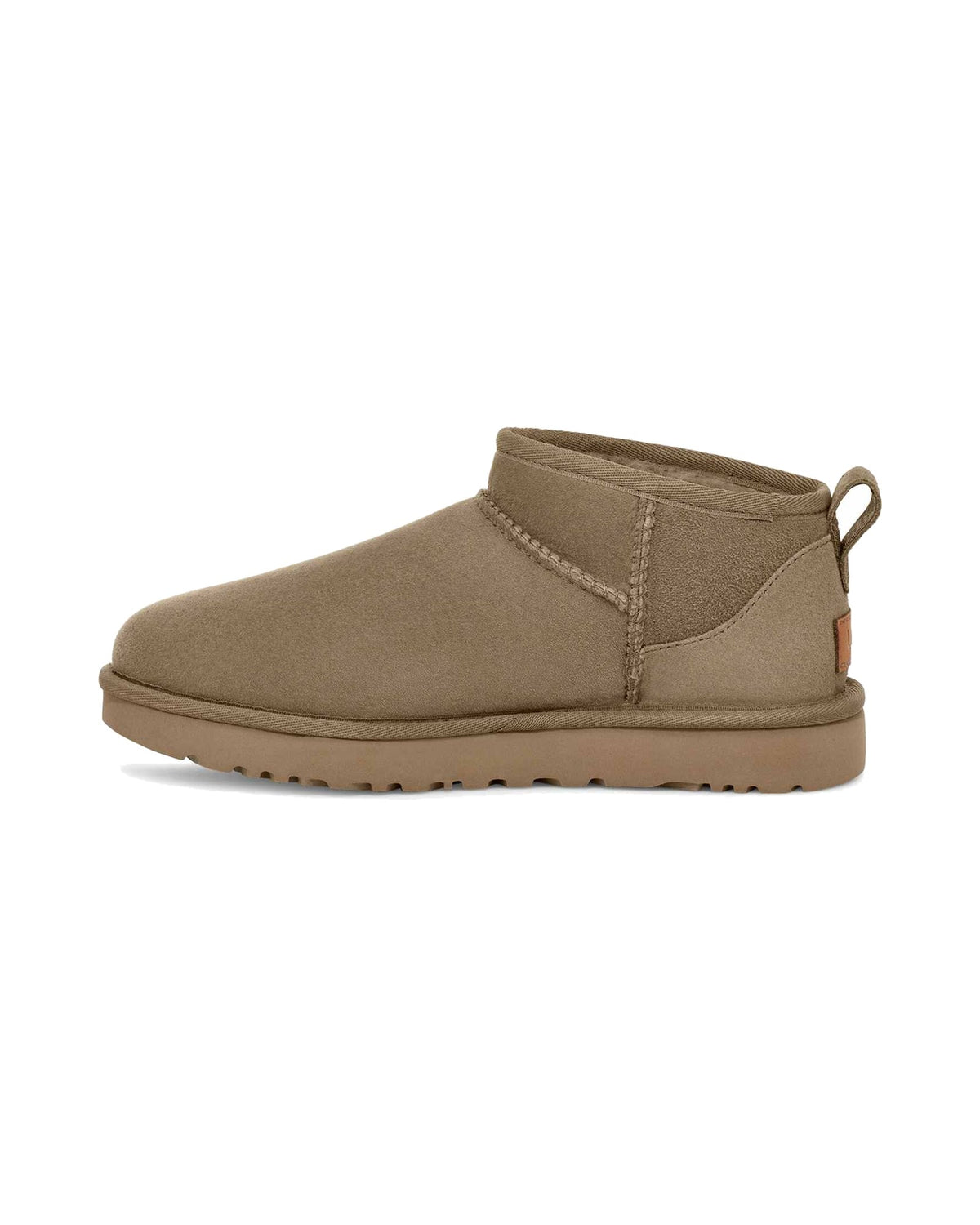 Stivaletto basso UGG Classic Ultra Mini in pelle scamosciata, colore Antilope, immagine 3 di 6