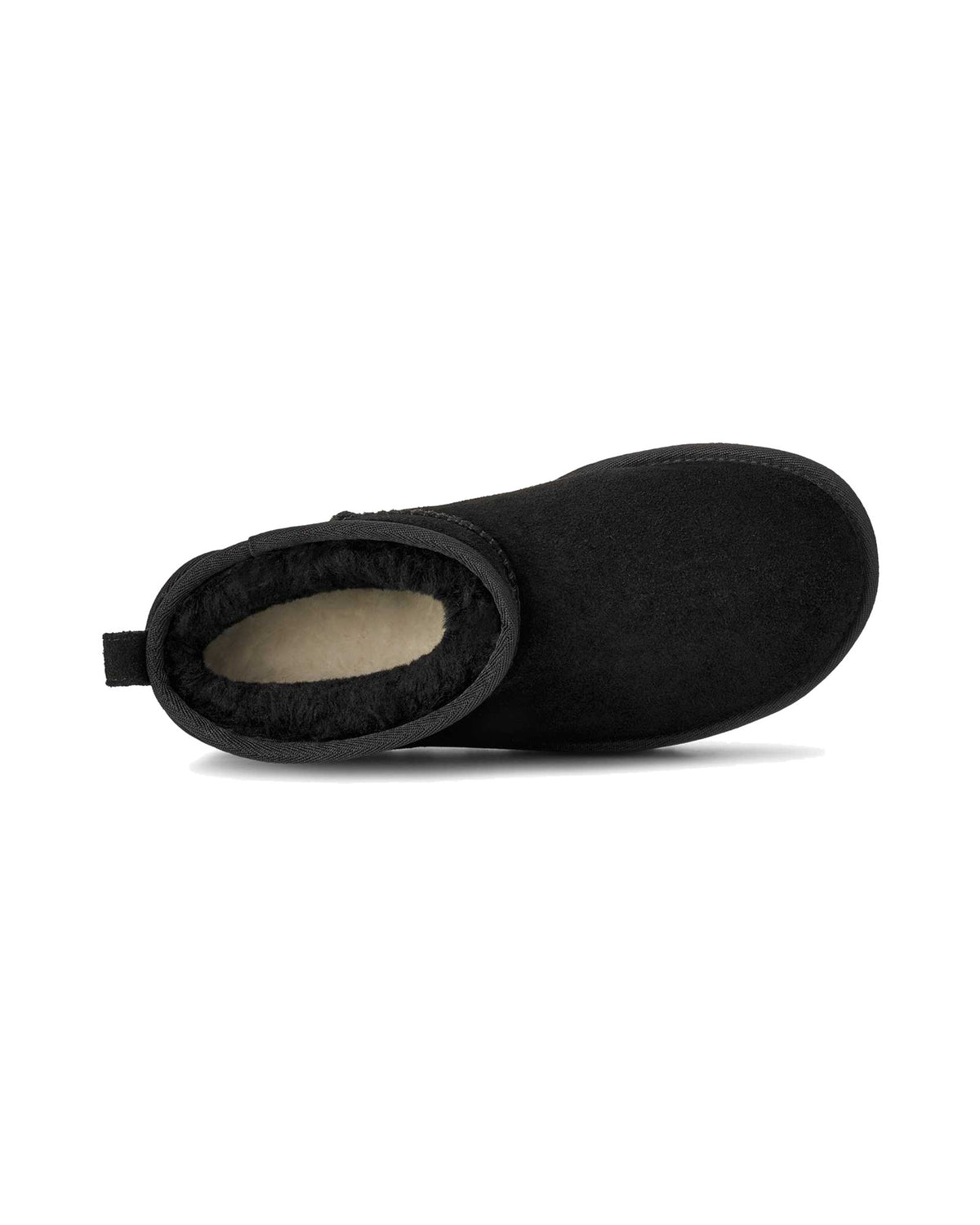 Stivaletto UGG Classic Ultra Mini Platform in pelle scamosciata con plateau, colore Nero, immagine 6 di 7