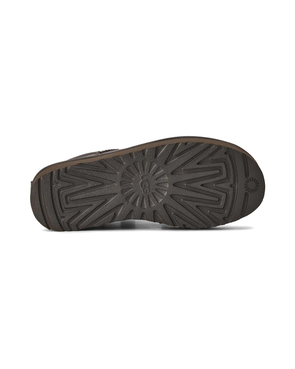 Stivaletto UGG Classic Ultra Mini Platform in pelle scamosciata con plateau, colore Charcoal, immagine 5 di 5
