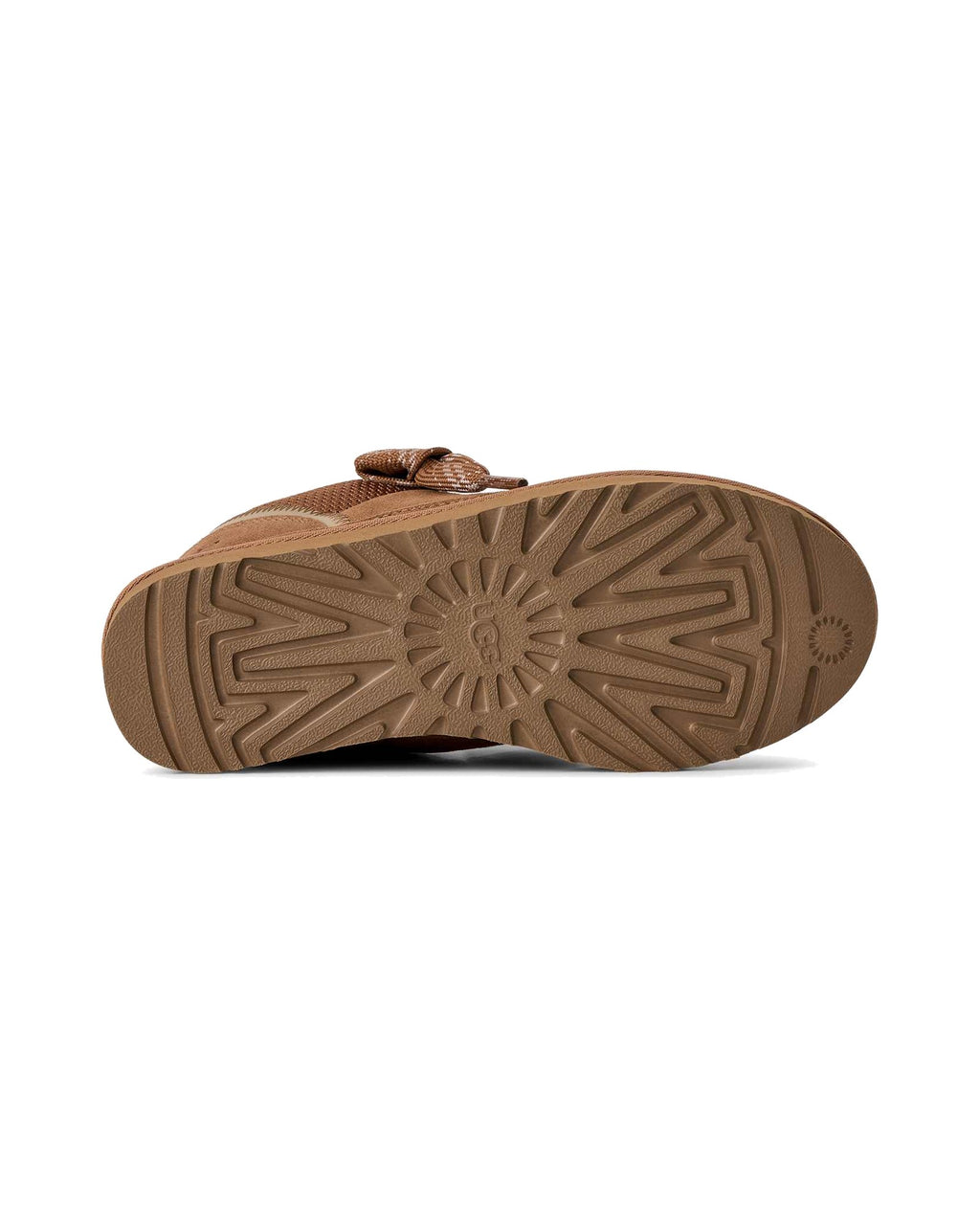 Sneakers basse UGG Lowmel in pelle scamosciata con inserti in rete, colore Chestnut, immagine 7 di 8