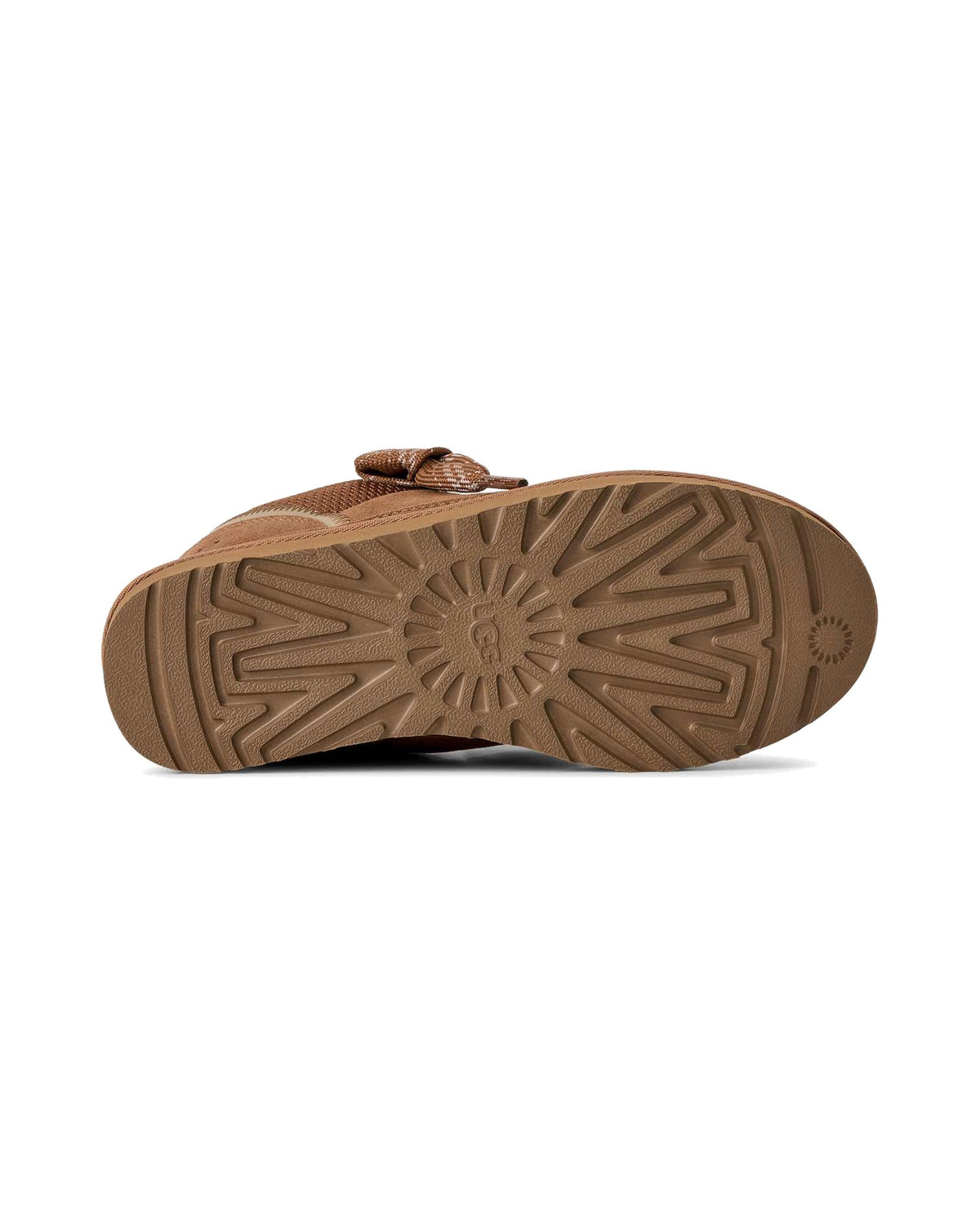Sneakers basse UGG Lowmel in pelle scamosciata con inserti in rete, colore Chestnut, immagine 7 di 8