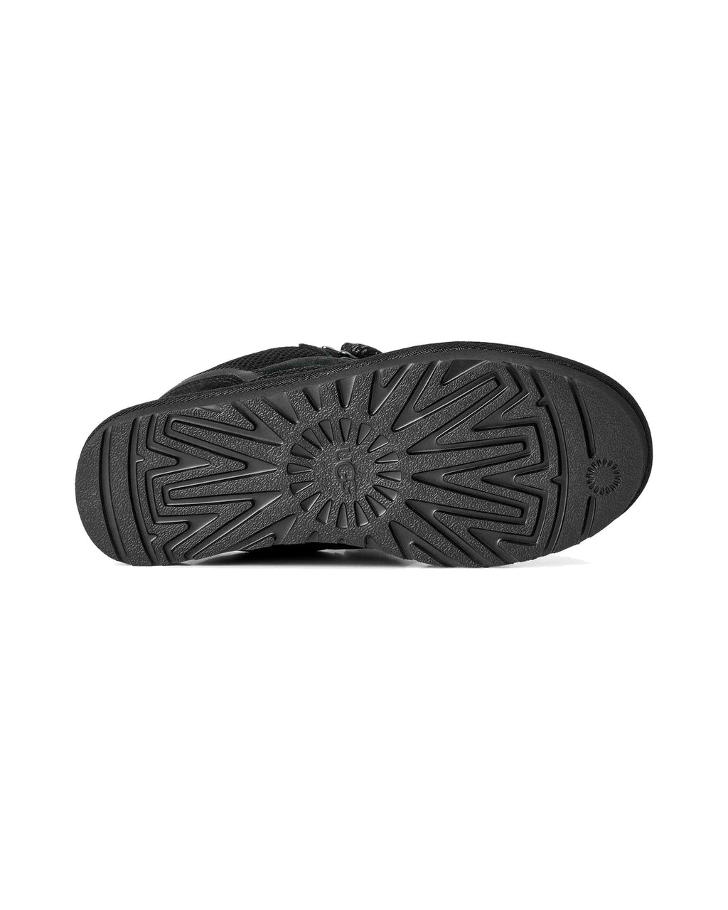 Sneakers basse UGG Lowmel in pelle scamosciata con inserti in rete, colore Nero, immagine 7 di 7