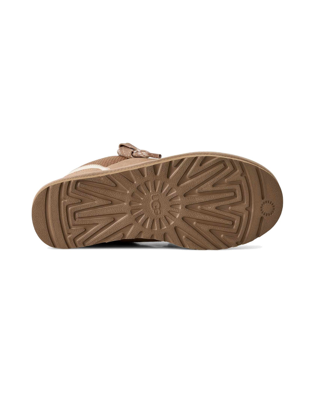 Sneakers basse UGG Lowmel in pelle scamosciata con inserti in rete, colore Sand, immagine 6 di 8