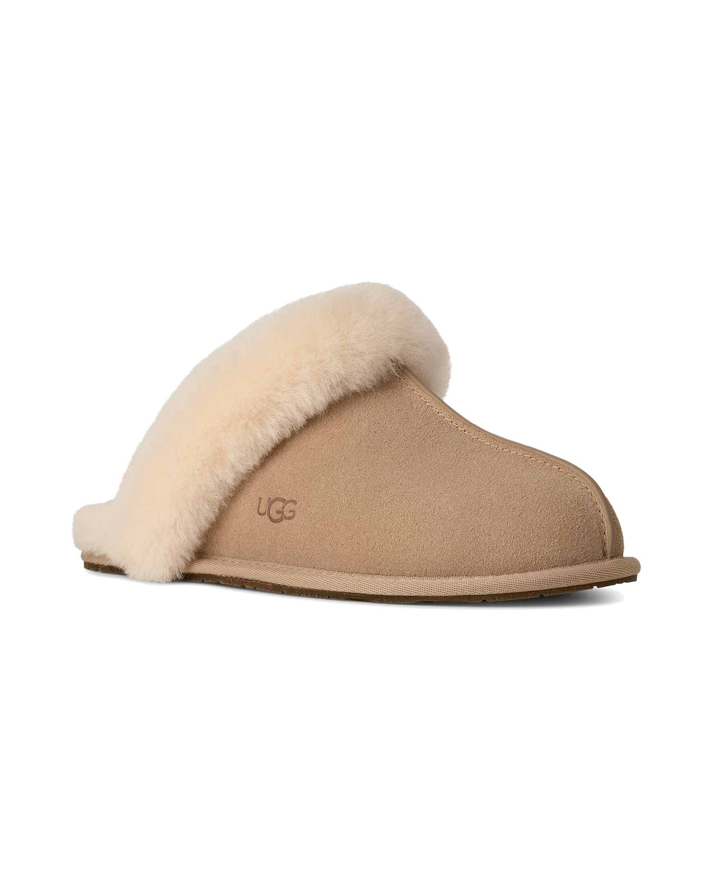 Pantofola slip-on UGG Scuffette II in pelle scamosciata, colore Sand, immagine 2 di 8
