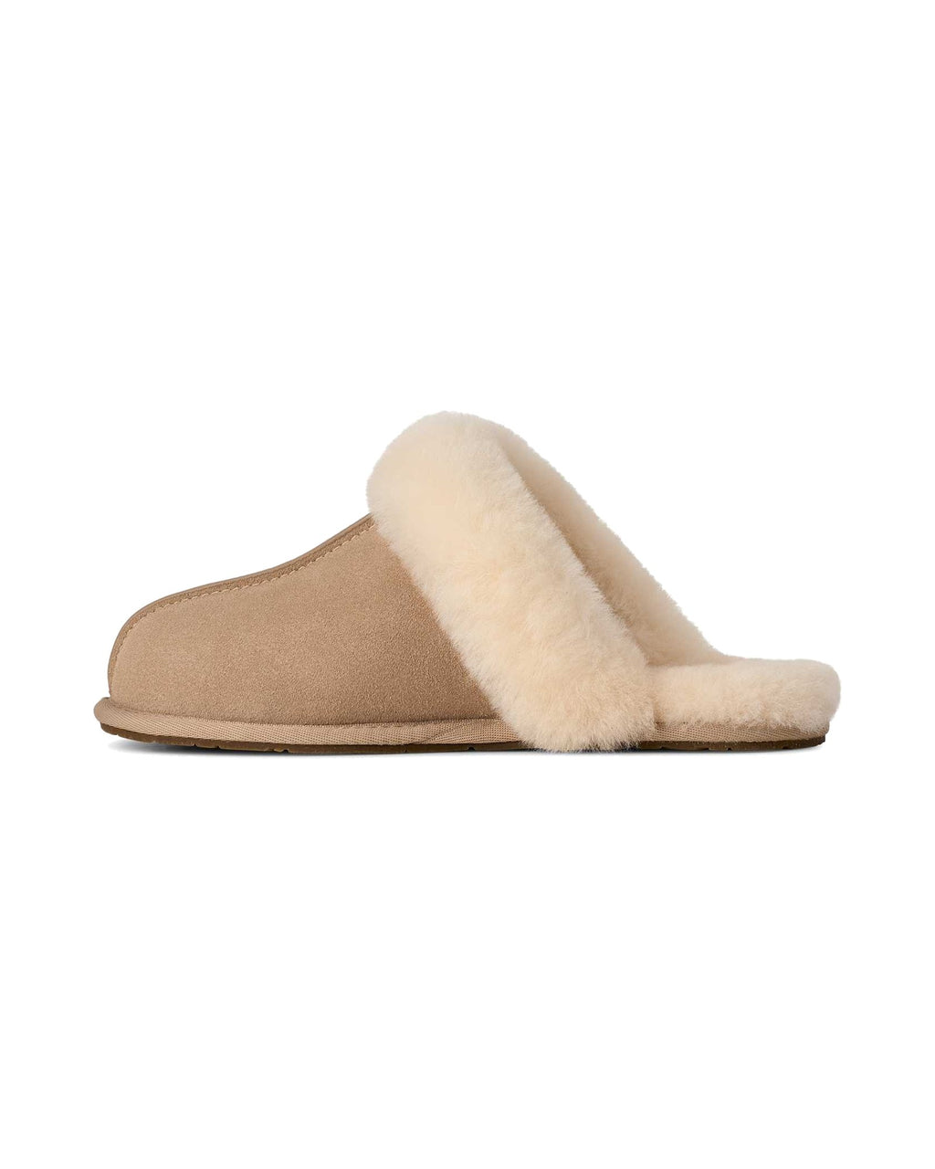 Pantofola slip-on UGG Scuffette II in pelle scamosciata, colore Sand, immagine 3 di 8
